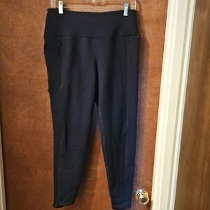 Avalanche Black Leggings with Elastic Waistband